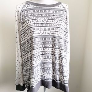 Womens Plus Size 2X/18W-20W Holiday Graphic PJ Top